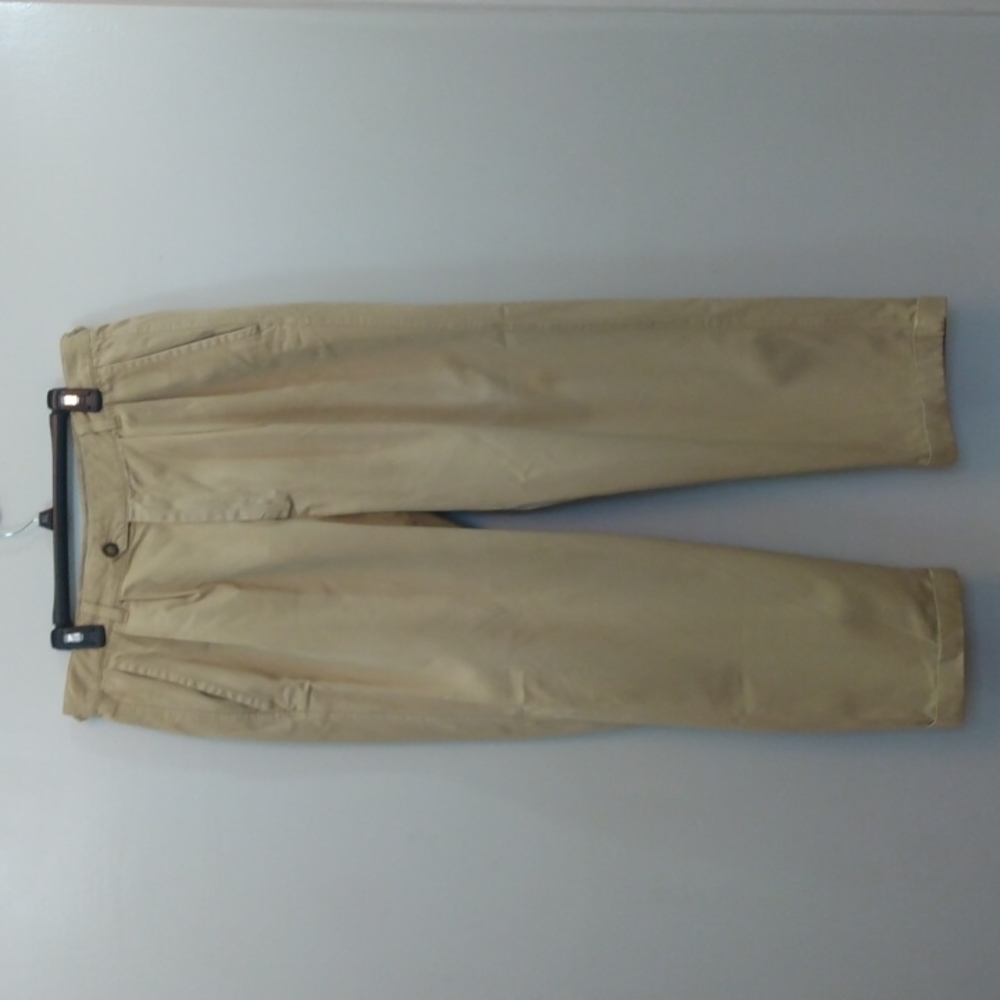 Ermenegildo Zegna Beige Pleated Cotton Blend Men’s Pants